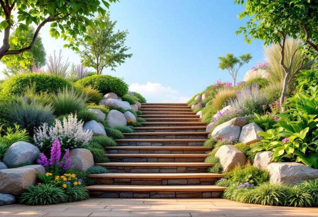 Comment faire un escalier dans une butte de terre